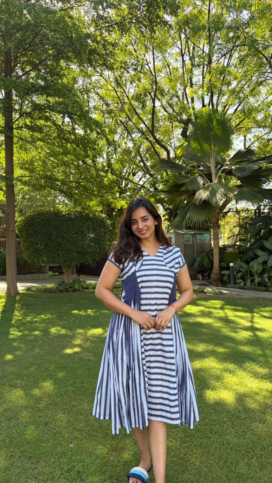 Blue strips dress - ND0018