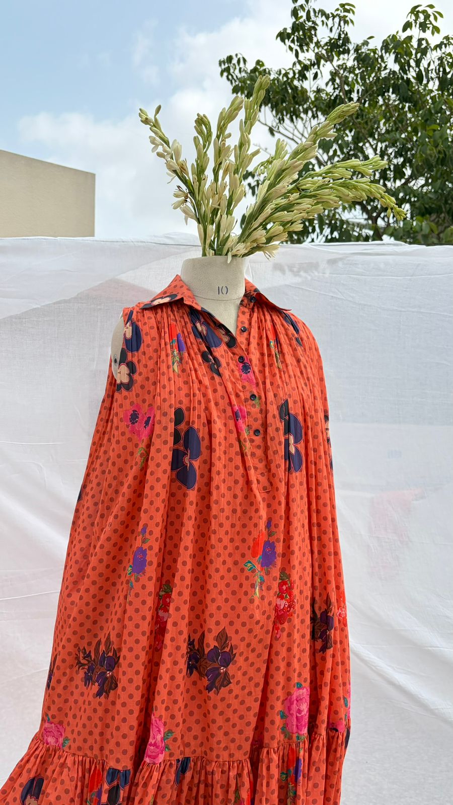 Sunset Bloom Cotton Dress