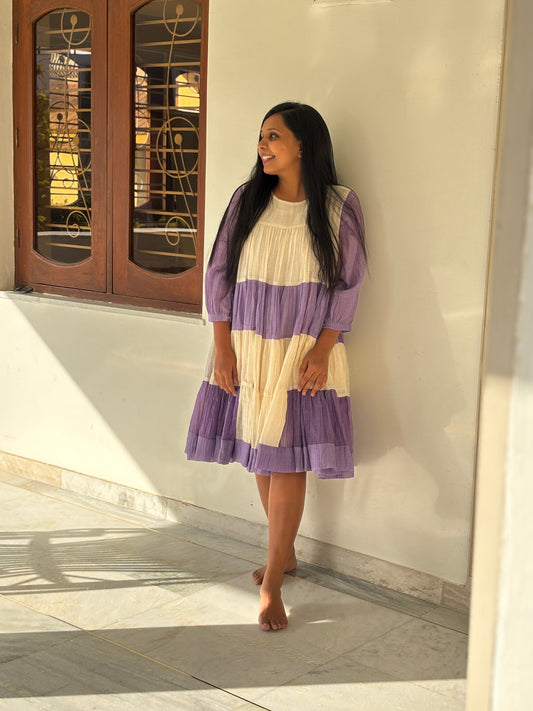 Chanderi Dress With Mul Cotton Attached Lining