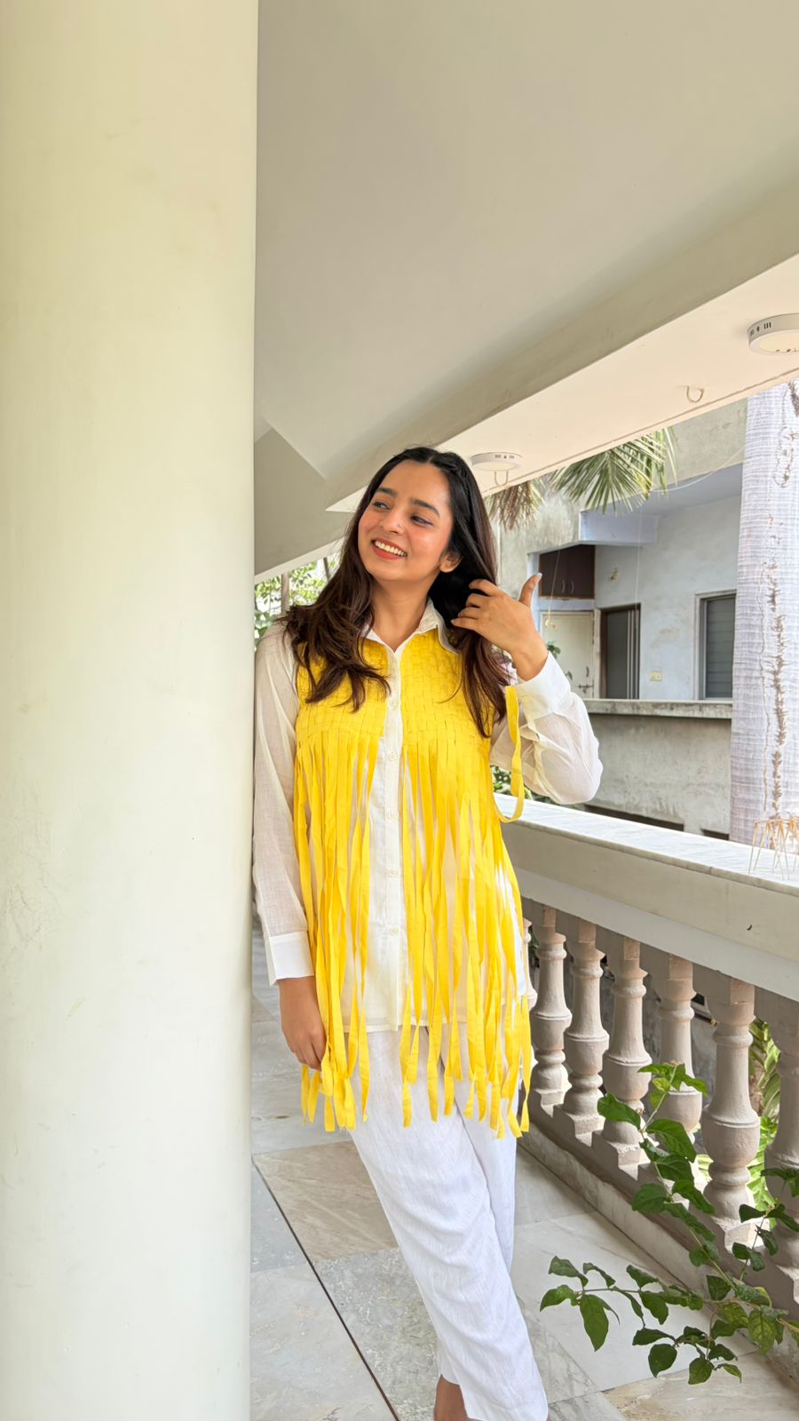 Yellow Fringe Shirt