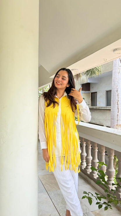 Yellow Fringe Shirt