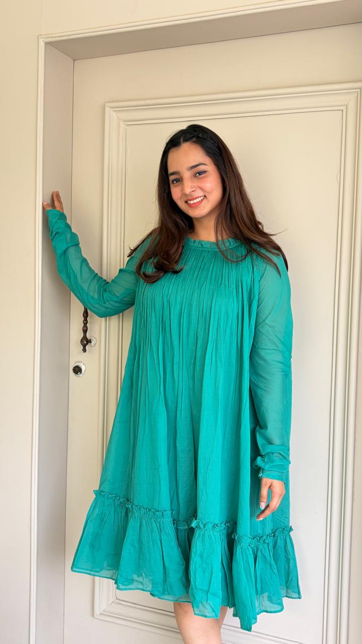 Luna Flow Pleated Mini Dress