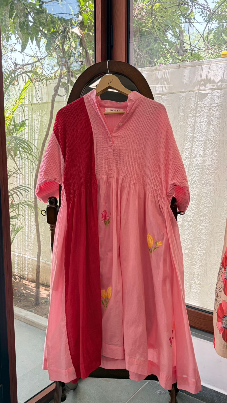 Blush Bloom Hand-Painted Dress Set