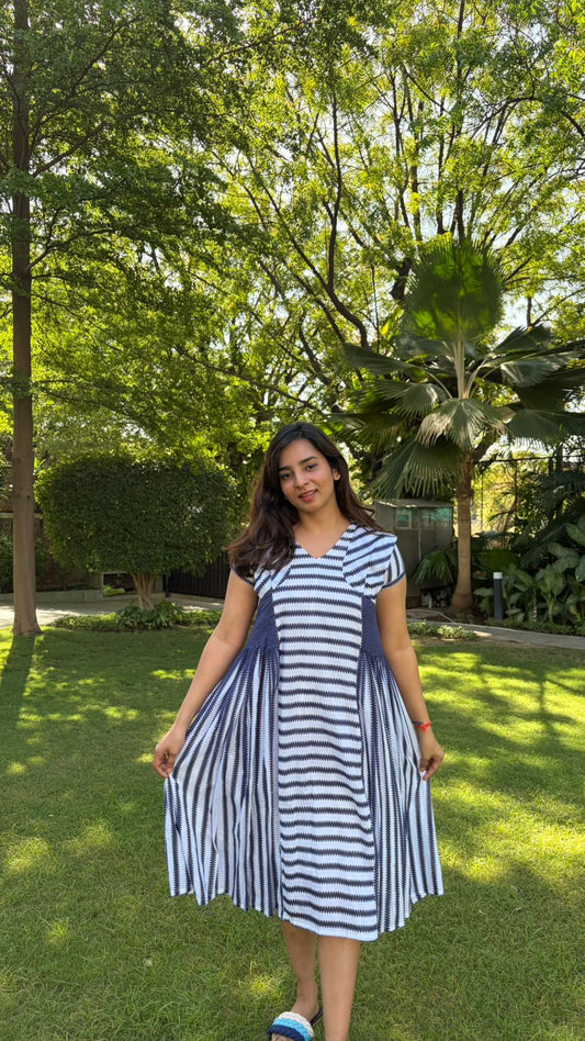 Blue strips dress - ND0018