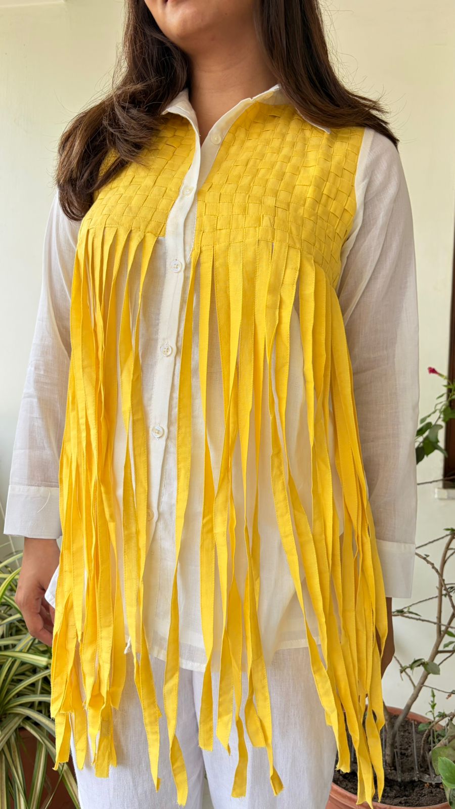 Yellow Fringe Shirt