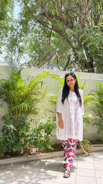 White- Purple co-ord set